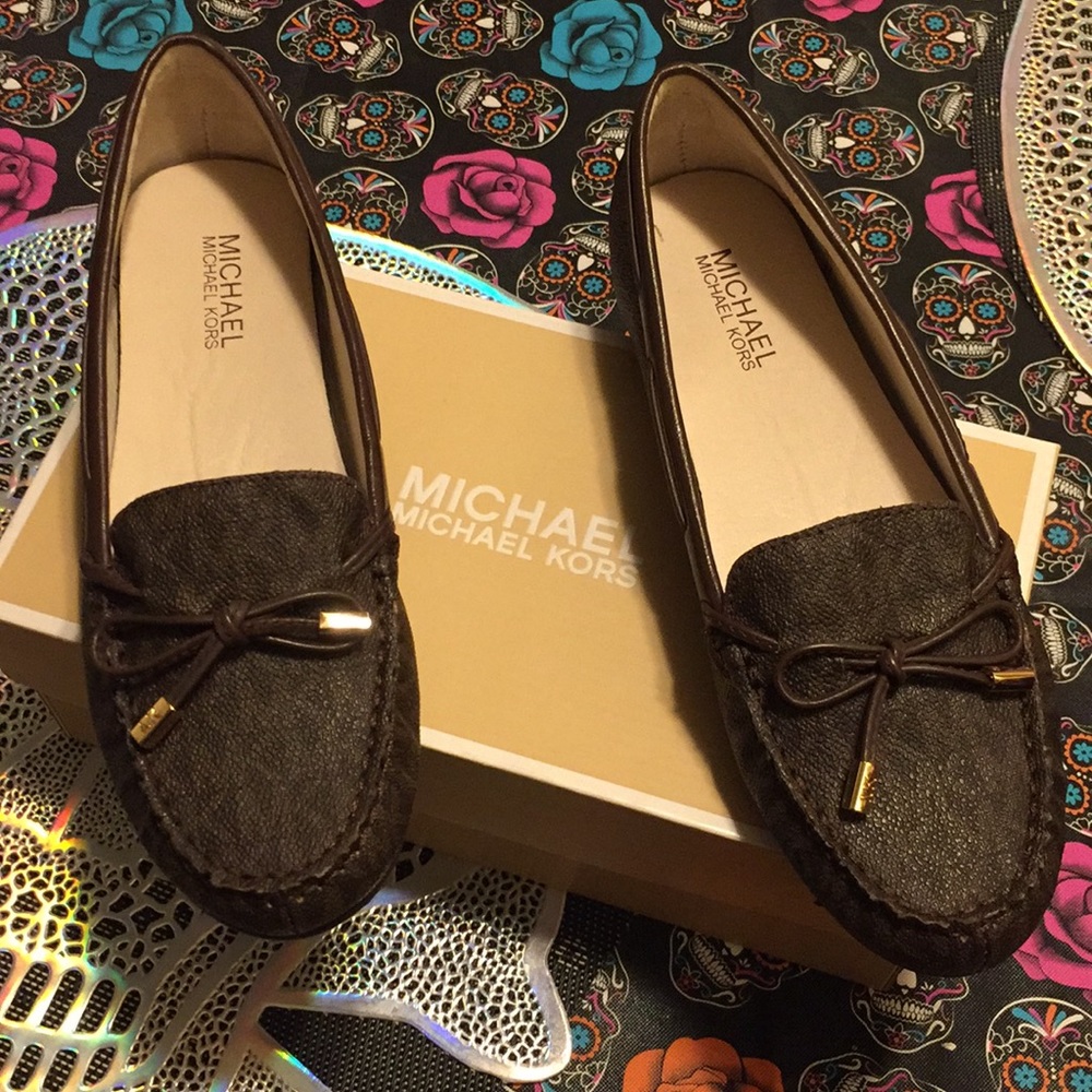Michael Kors Daisy Moc Logo Print Loafer